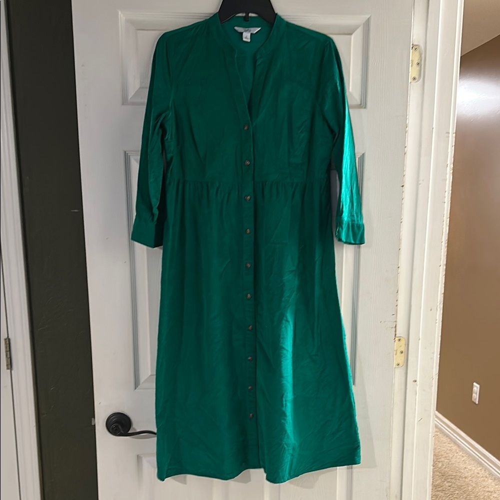 Croft & Barrow Green 3/4 Sleeve Sundress NWOT